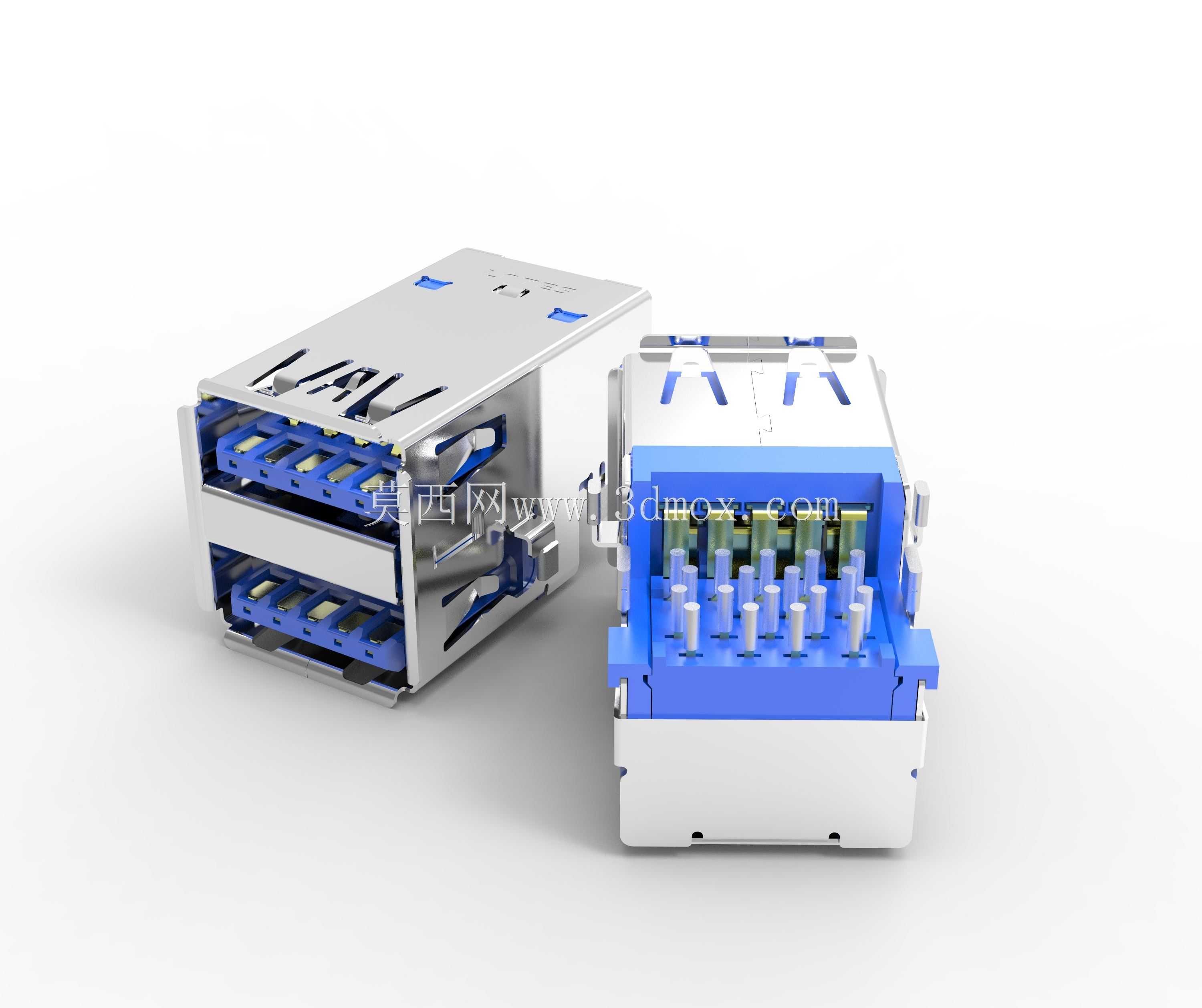 双USB3.0沉头连接器LOTES