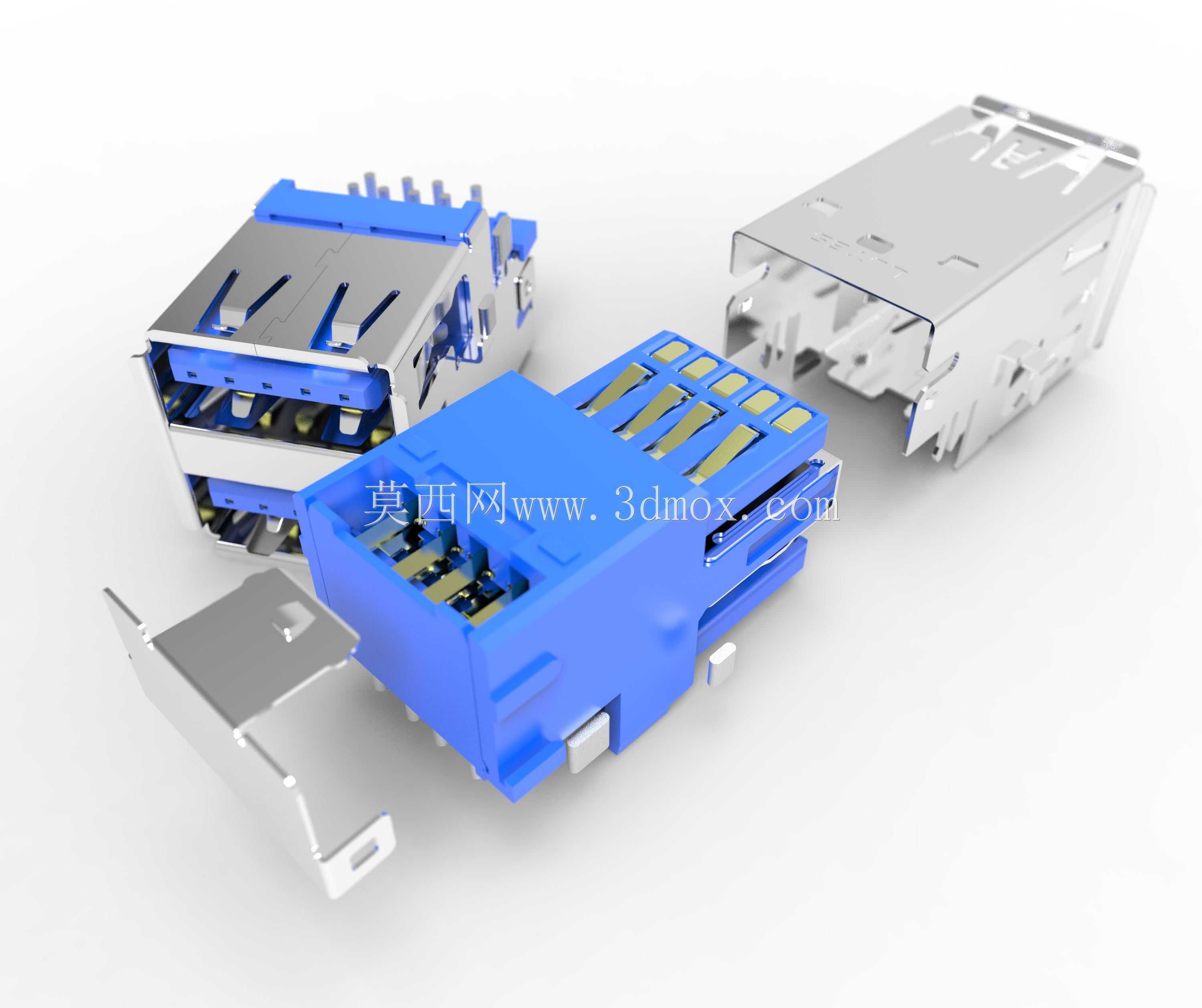 双USB3.0沉头连接器LOTES