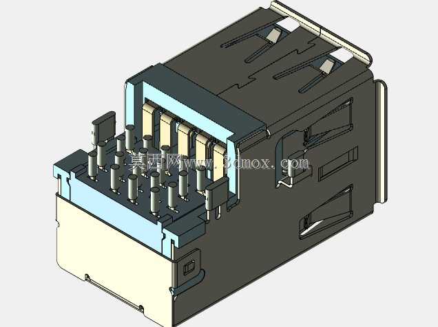 双USB3.0沉头连接器LOTES