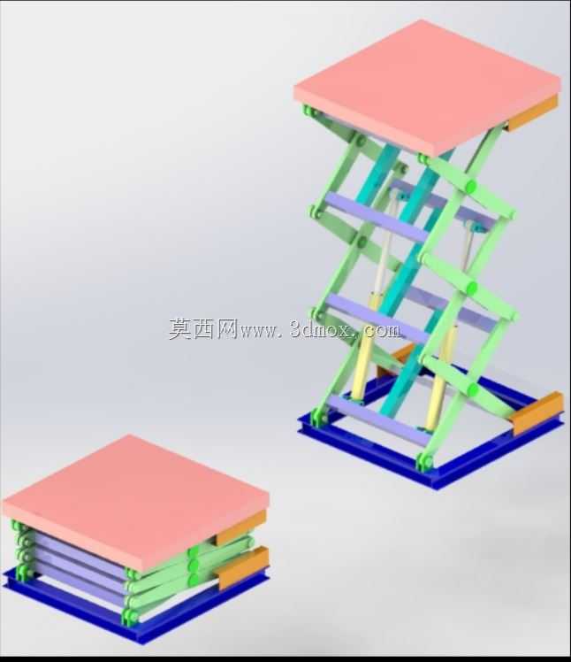 剪式升降台/升降台盖。3吨