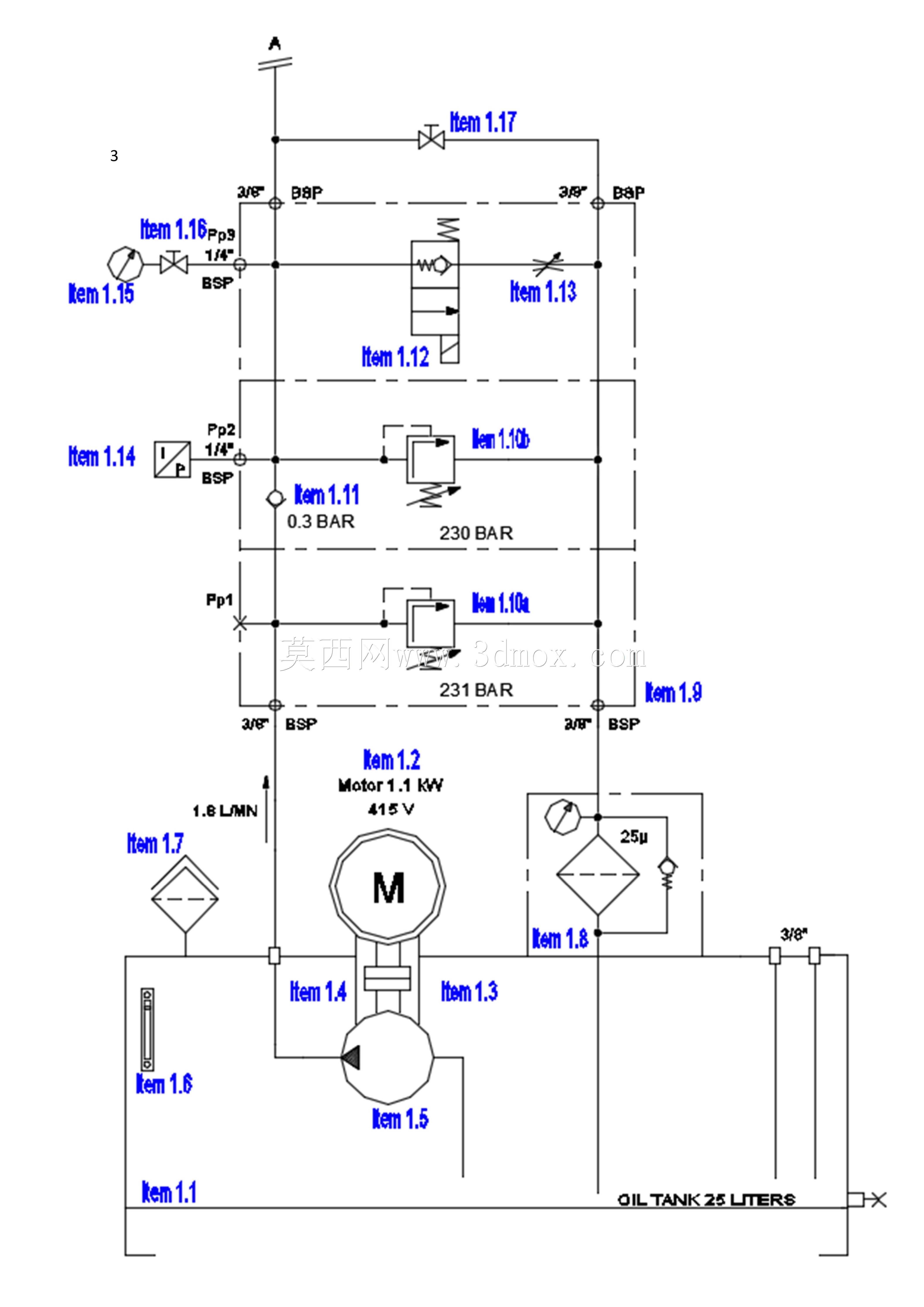 Һѹװ��1.1 kW�����250��