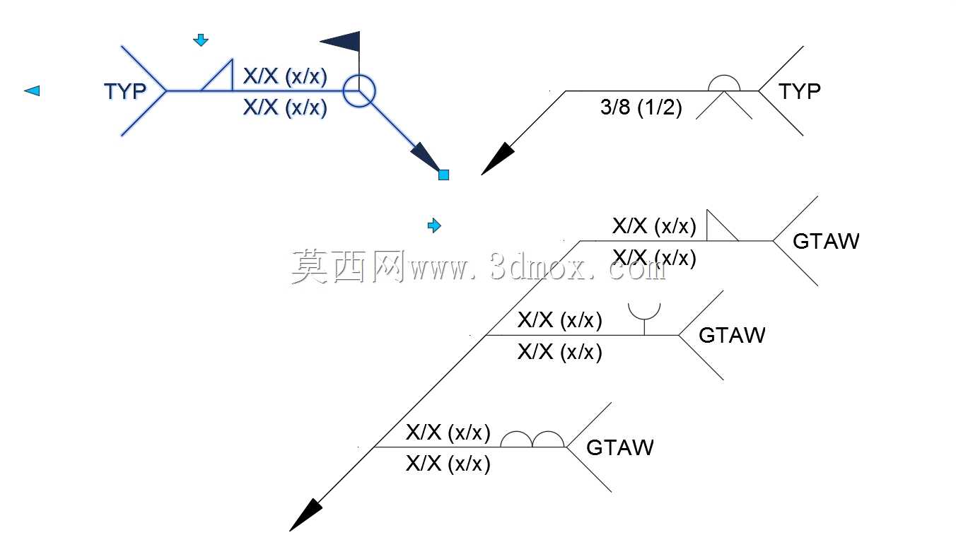 AutoCAD�еĺ��ӷ��Ŷ�̬��