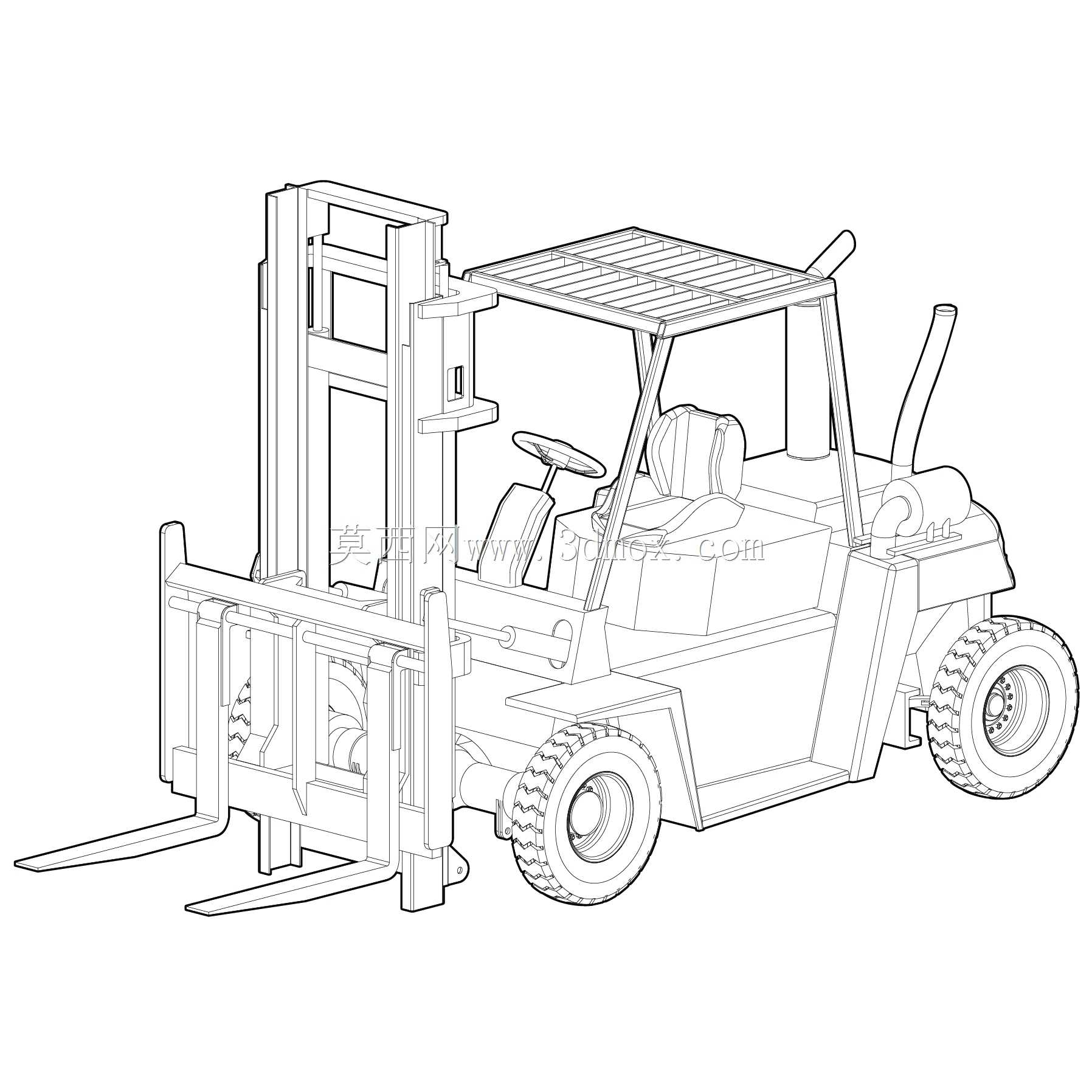绿色叉车