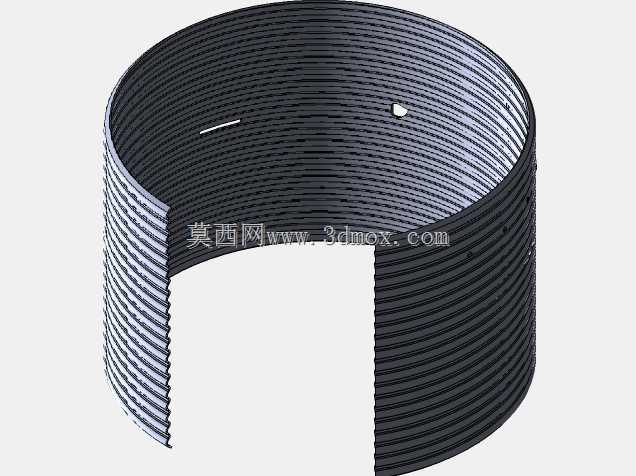 带孔金属波纹管(展平)-SolidWorks教程
