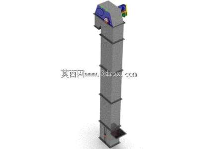 带链条的垂直斗式提升机(SW\u0026.STEP)!!最终项目。