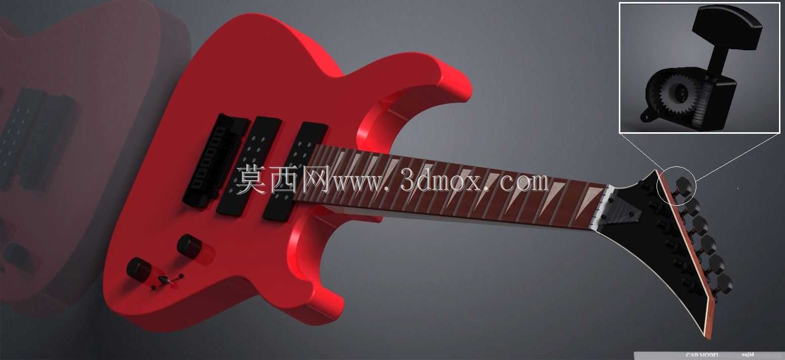 杰克逊JS22吉他CAD
