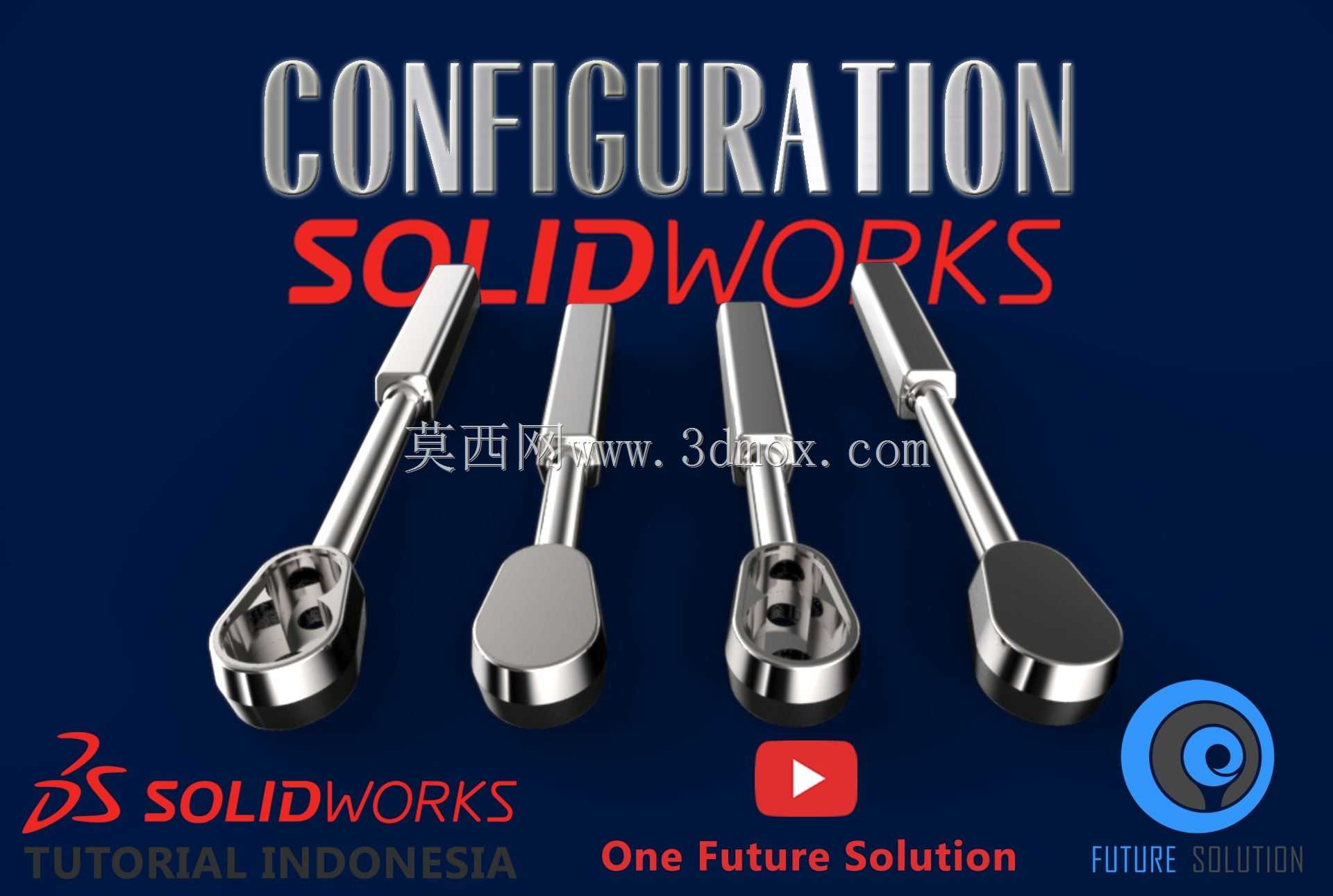 SolidWorks印尼教程#046(Eng Sub)-SolidWorks配置“棘轮”