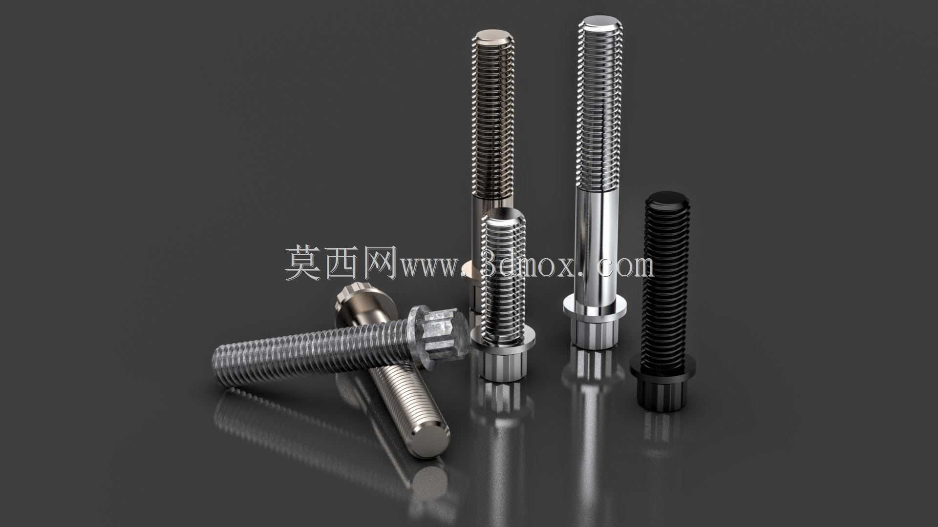 所有1/4in-28 12角法兰头螺钉库
