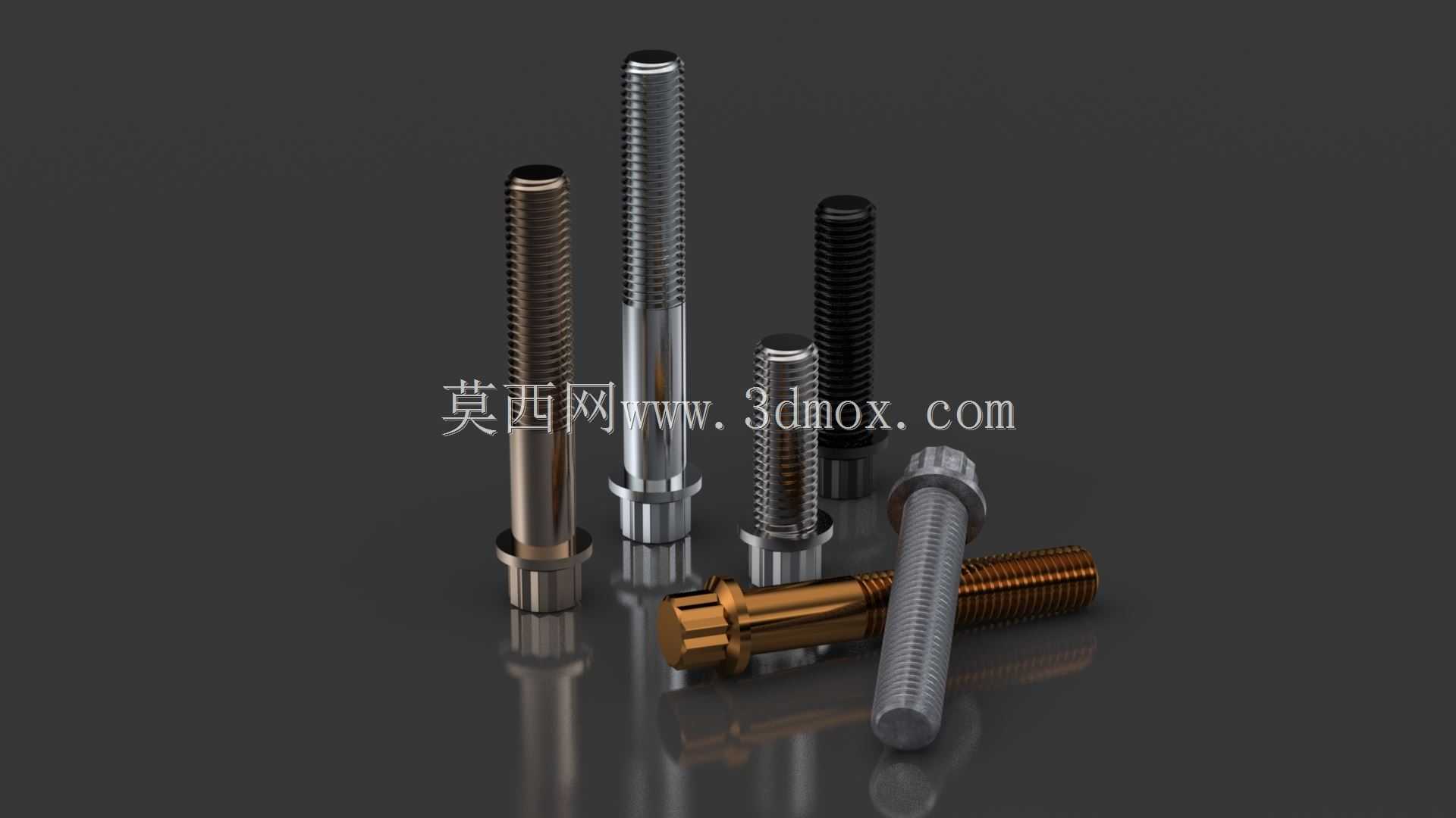 所有1/4in-28 12角法兰头螺钉库