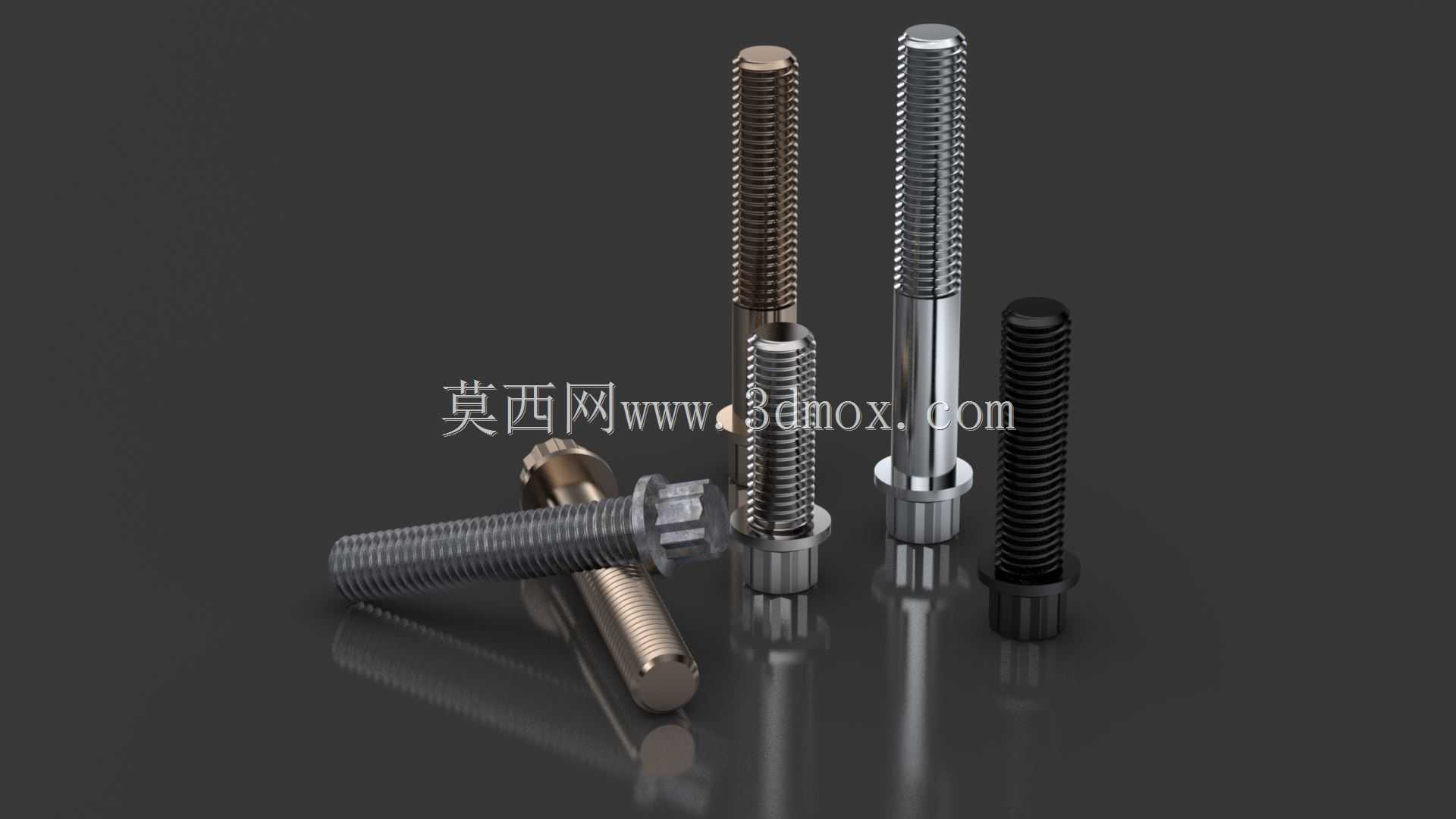 所有1/4in-28 12角法兰头螺钉库