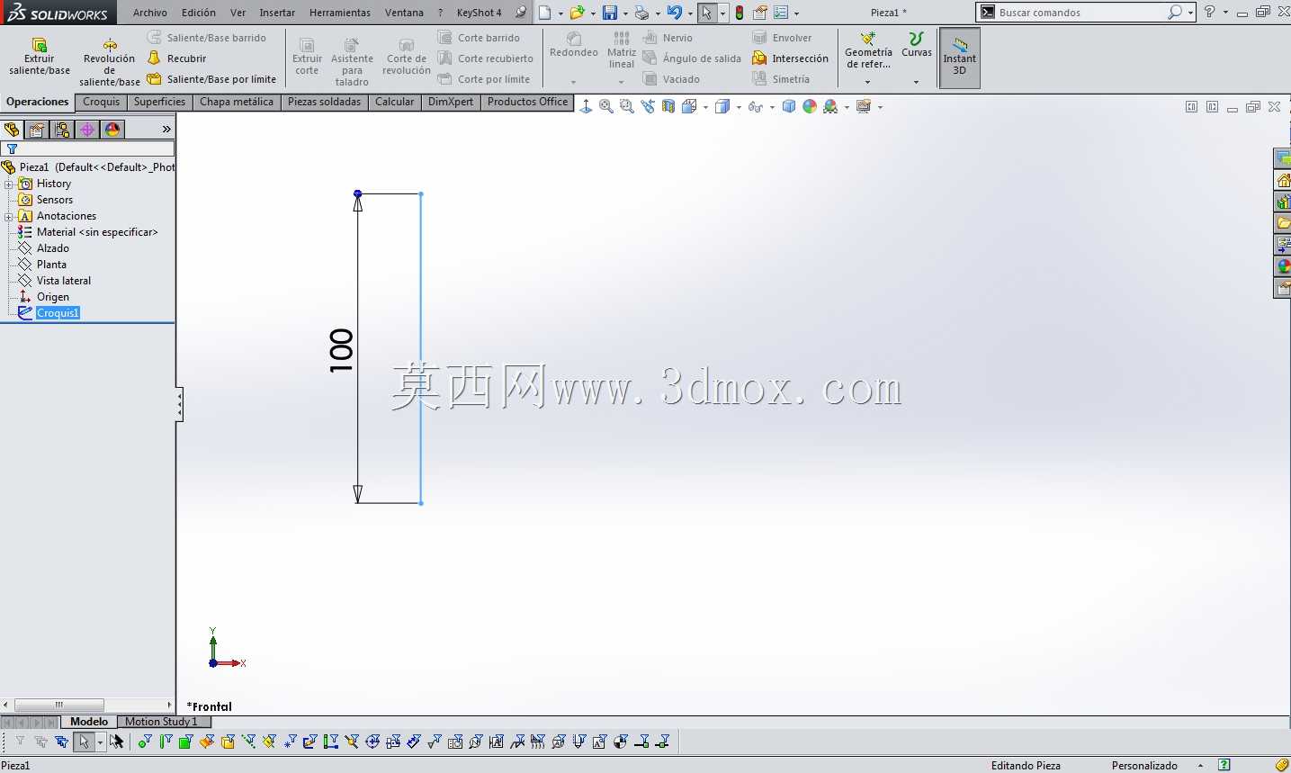 教程:Como modelar un Restore en Solidworks(opcion2:Saliente/base barrido公司)