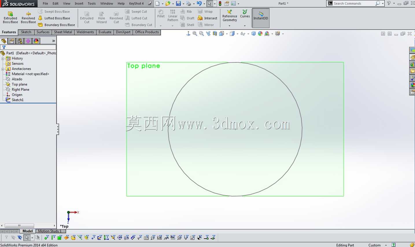 教程:如何在solidworks中为弹簧建模?Opcion1:螺旋/螺旋和扫掠凸台底座