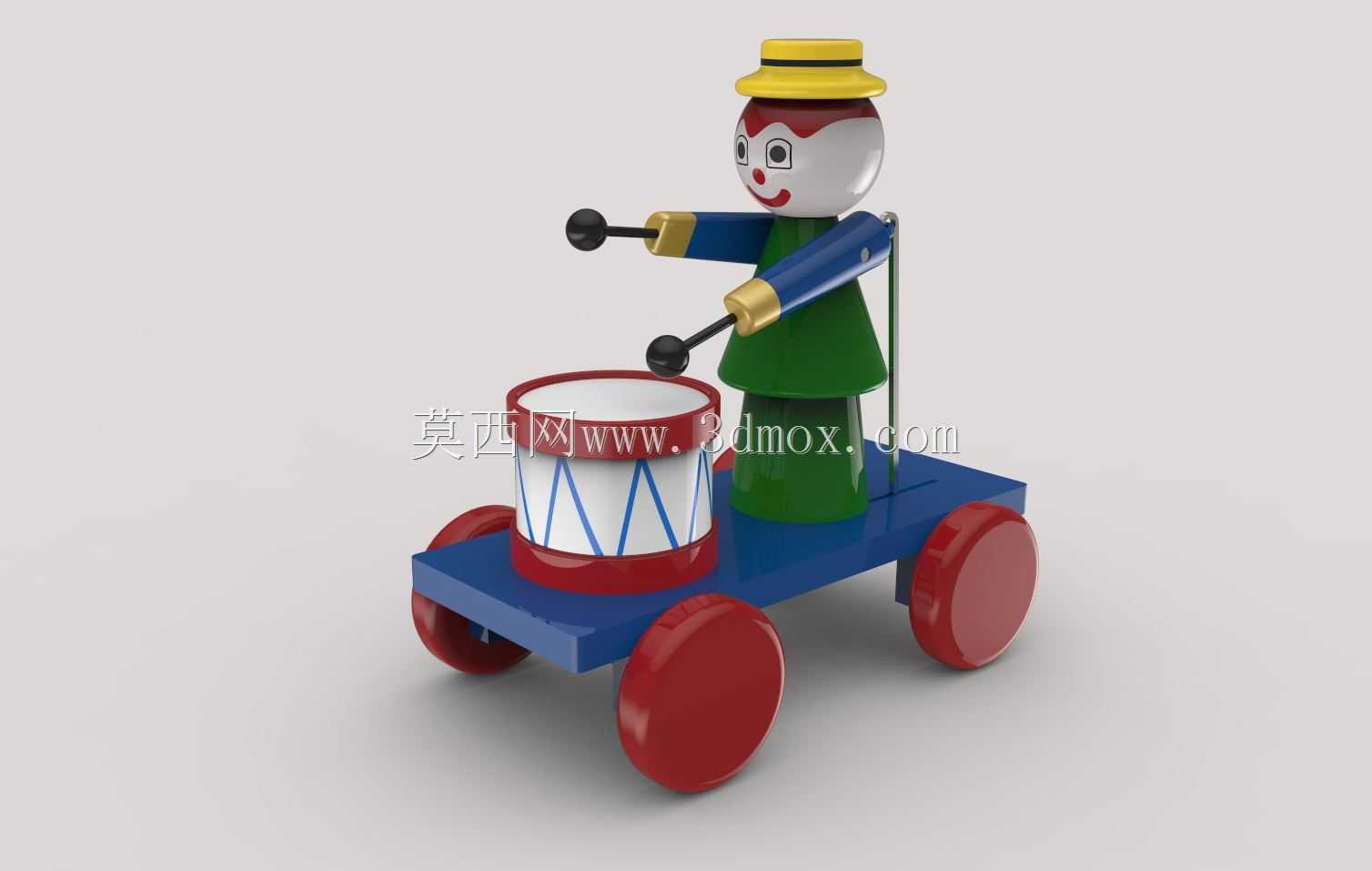 拉/推小丑玩具