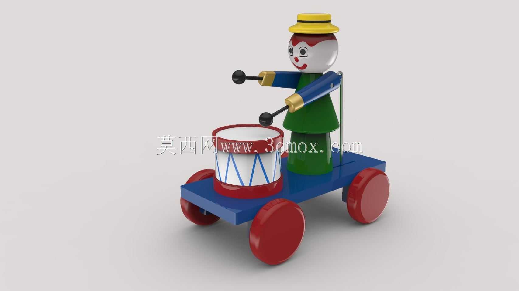 拉/推小丑玩具