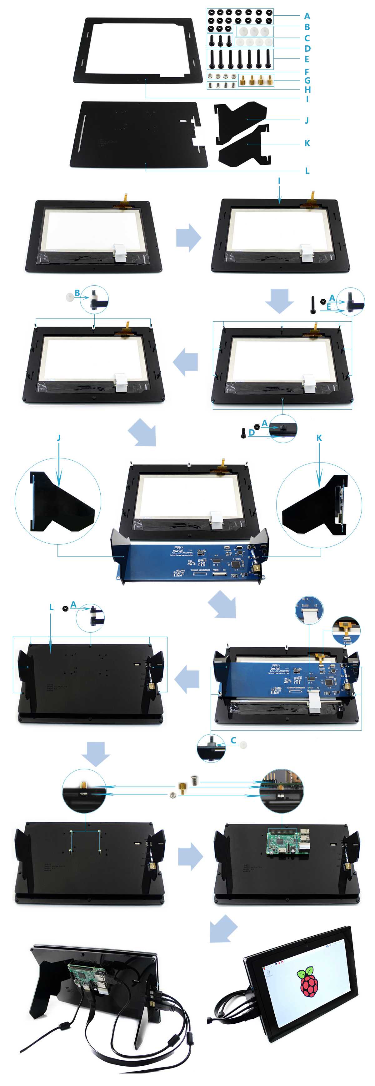 显示器LCD 10.1英寸-带支架的HDMI