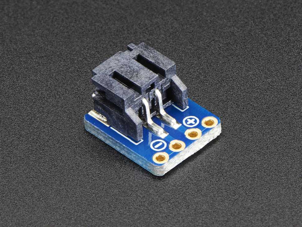 Adafruit JST-PH 2针贴片直角转接板