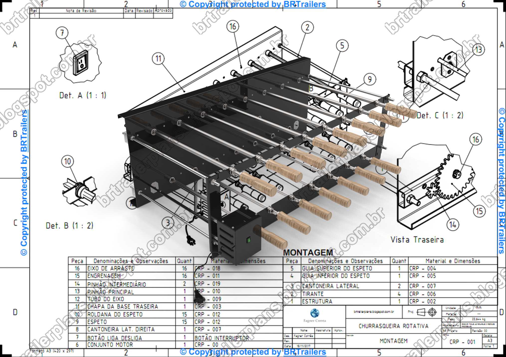 Espeto Simples C/Roldana/�տ���