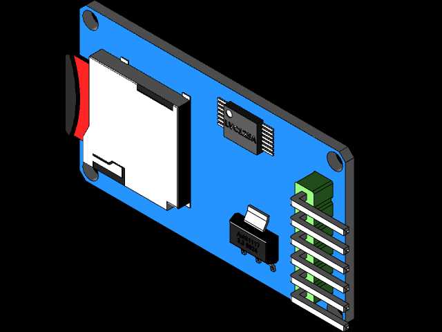 插入卡的MicroSD读卡器组件