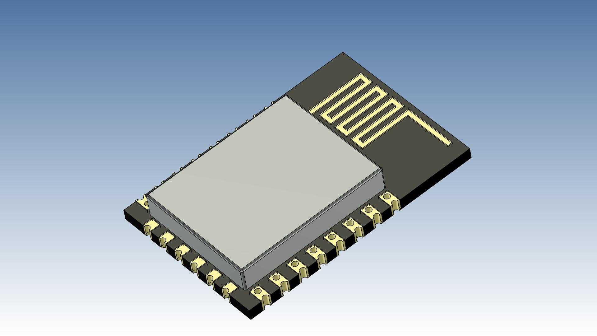 ESP8266-12E����EagleUp��Sketchup 3Dģ�ͣ�