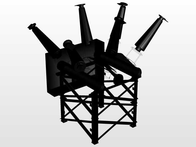 高压变电站组件-室外空气变电站-BIM