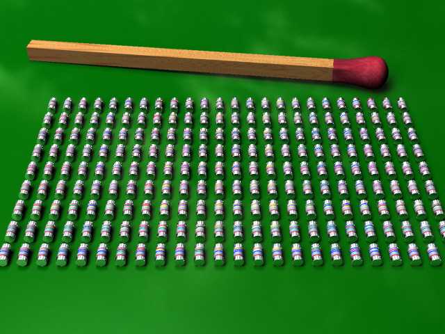 MELF电阻器0102 E24系列1%和5%