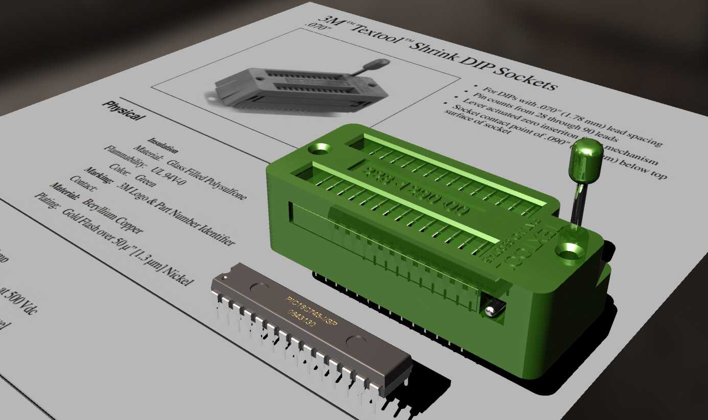 Textool ZIF 28 DIP插座