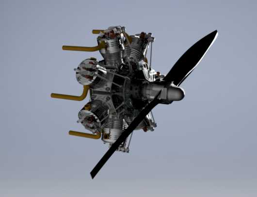 7-Zylinder-Sternmotor������