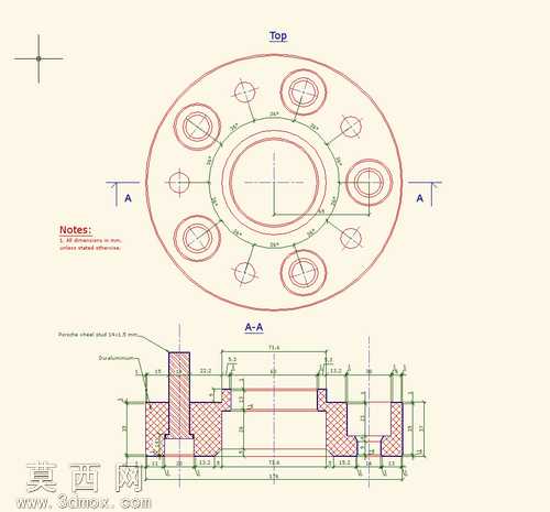 保时捷轮适配器37毫米