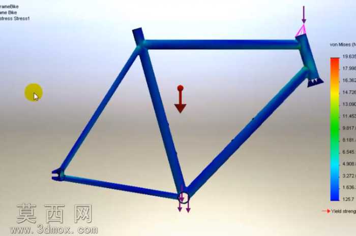 自行车车架静态分析