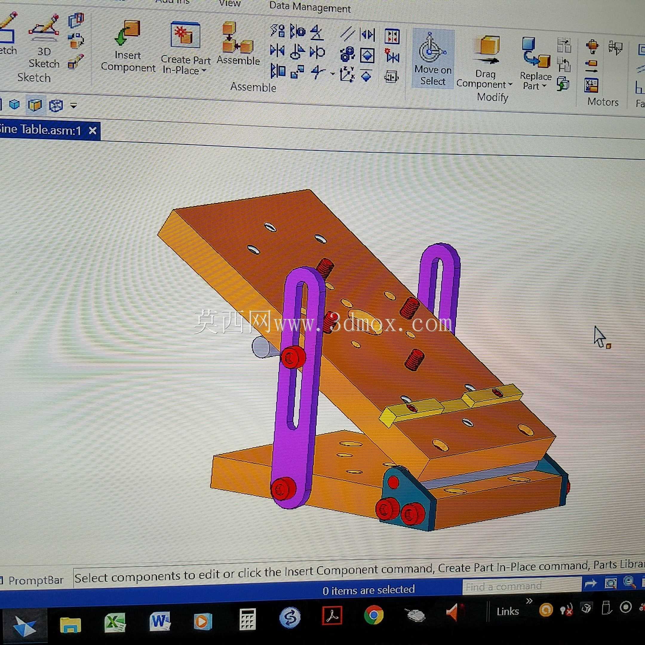 带T形槽板的小型轧机正弦工作台