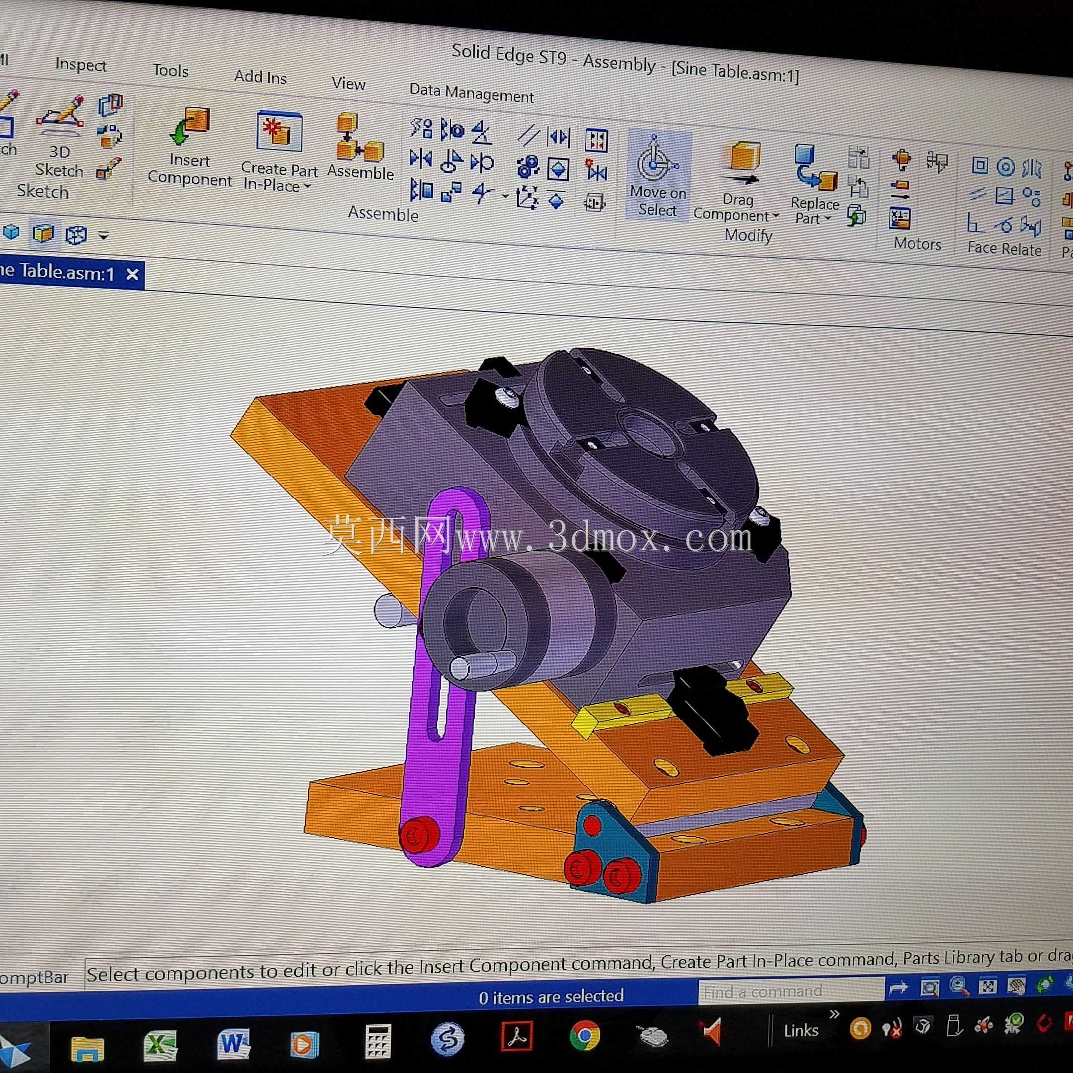 带T形槽板的小型轧机正弦工作台