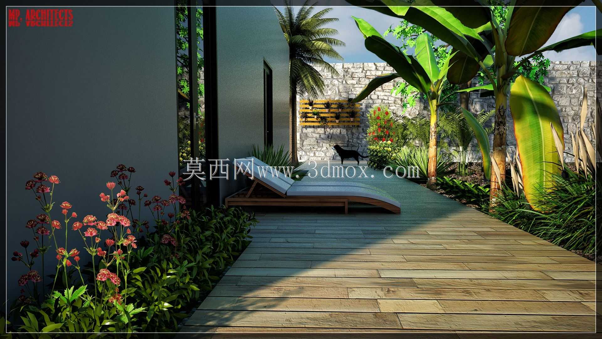后花园景观设计。