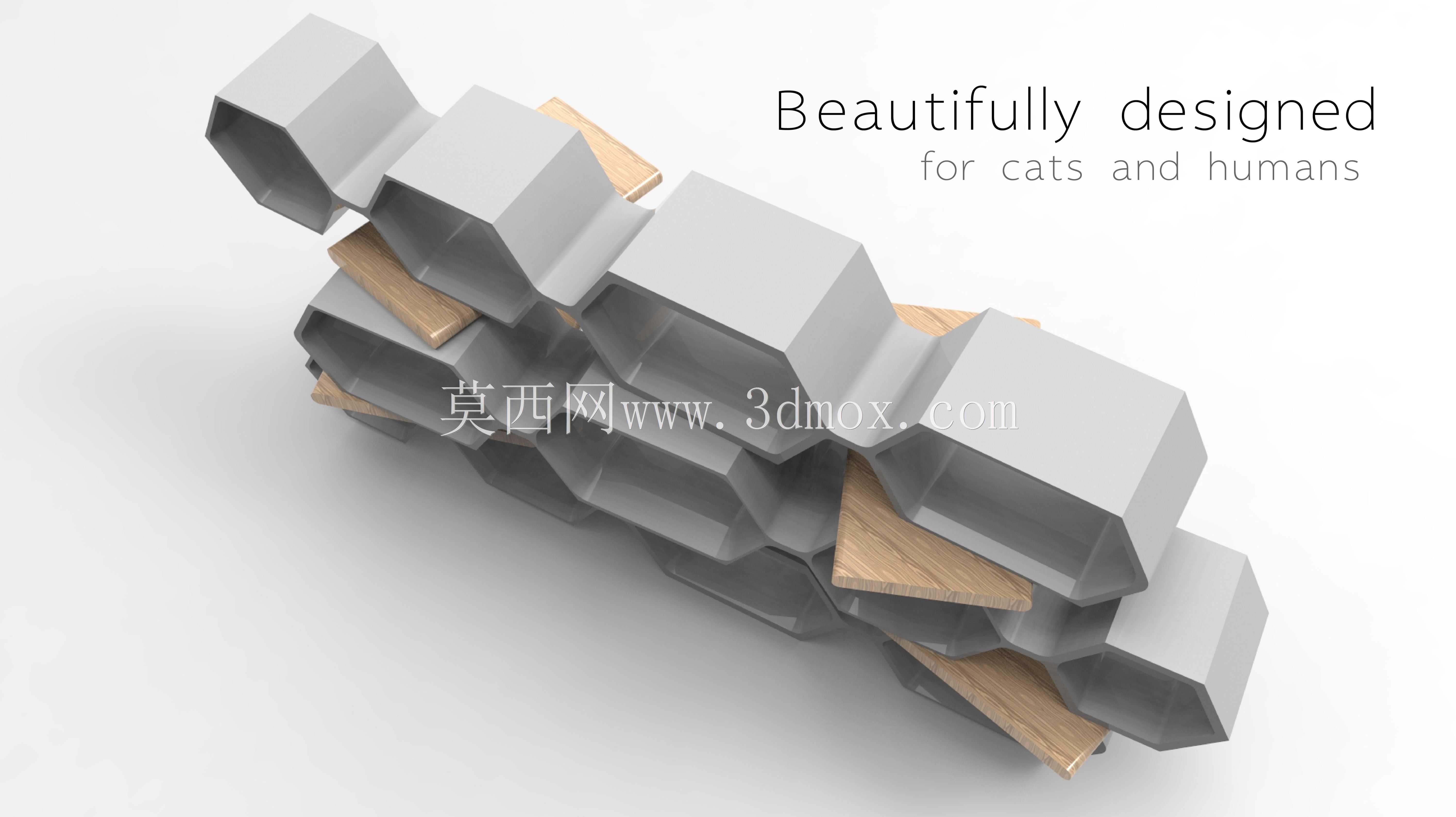 \“六只猫”-一个猫树书架
