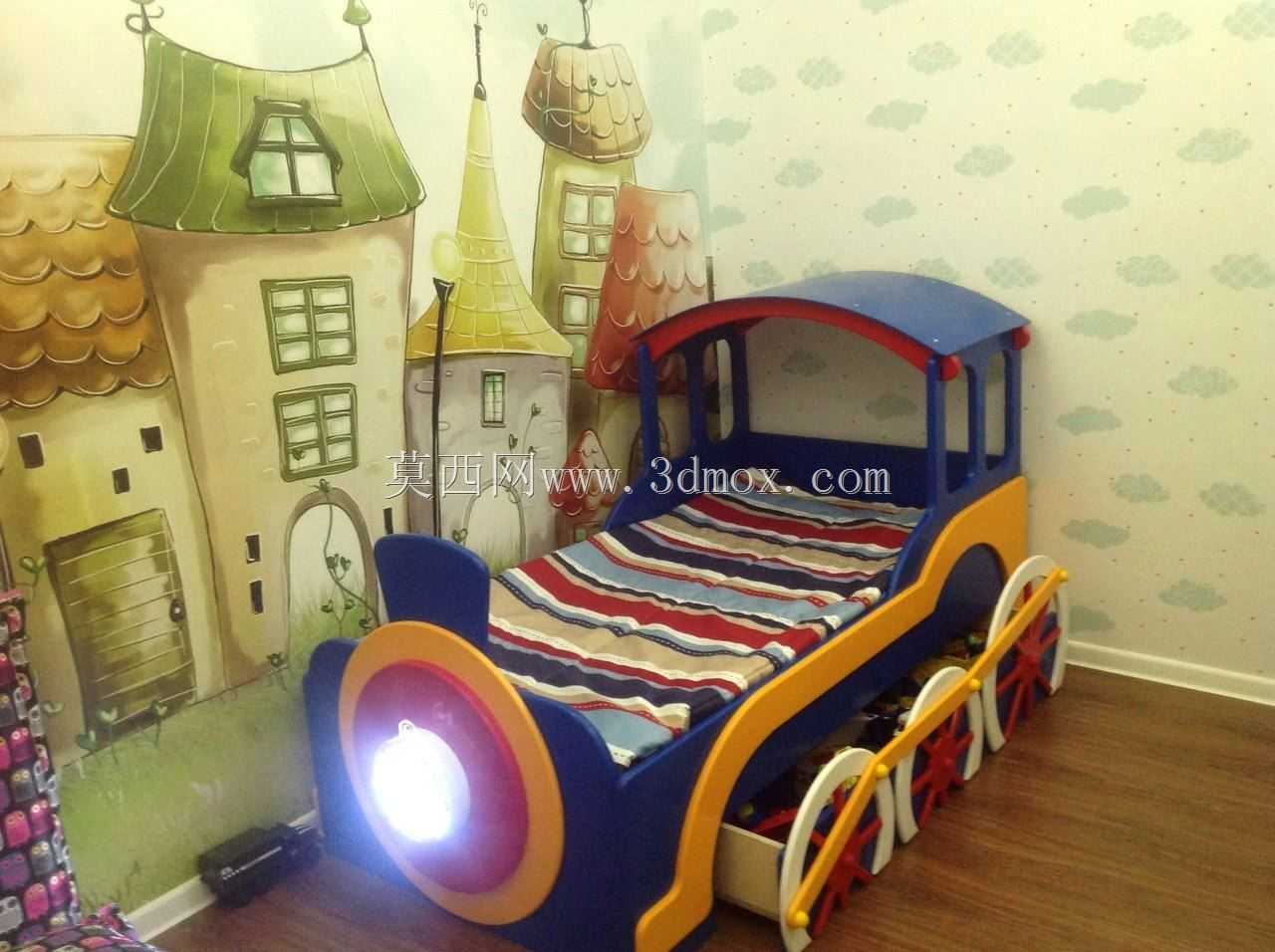 儿童床“蒸汽机车”——Детская кровать \"Паровоз\"