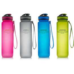 UZSPACE塑料运动水瓶(1000ml)TRITAN BPA无泄漏户外骑行
