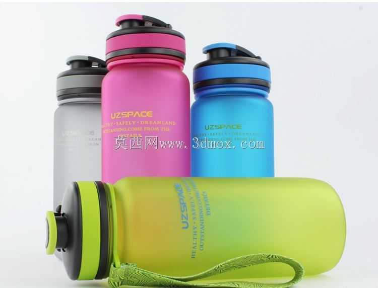 UZSPACE塑料运动水瓶(1000ml)TRITAN BPA无泄漏户外骑行