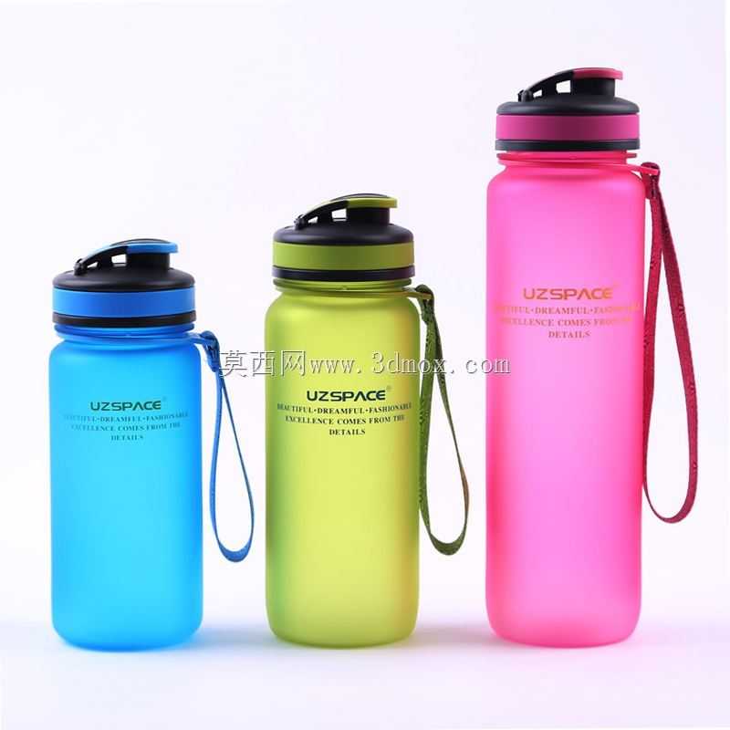 UZSPACE塑料运动水瓶(1000ml)TRITAN BPA无泄漏户外骑行