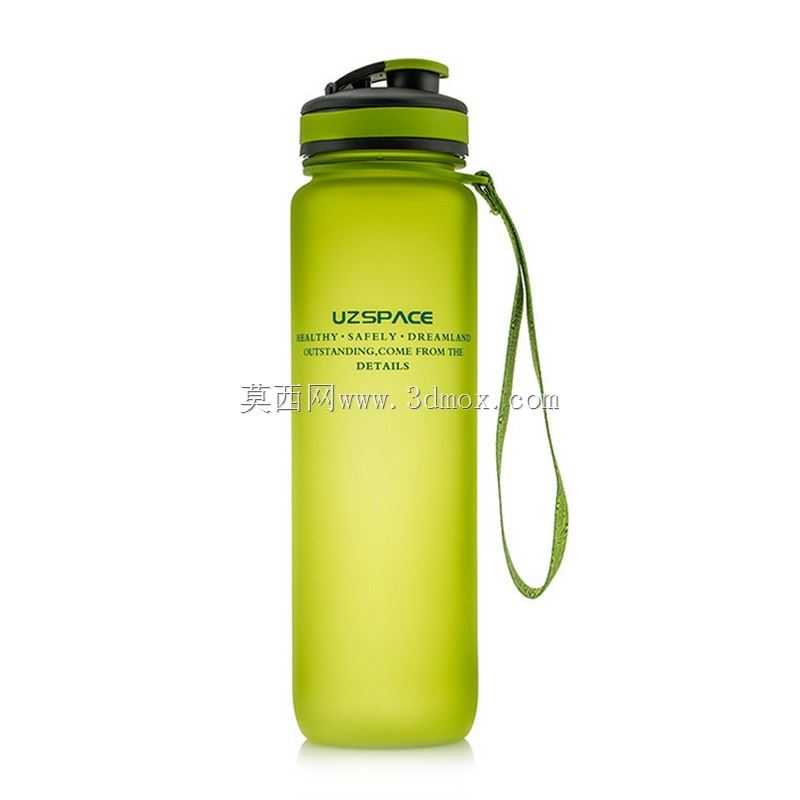 UZSPACE塑料运动水瓶(1000ml)TRITAN BPA无泄漏户外骑行