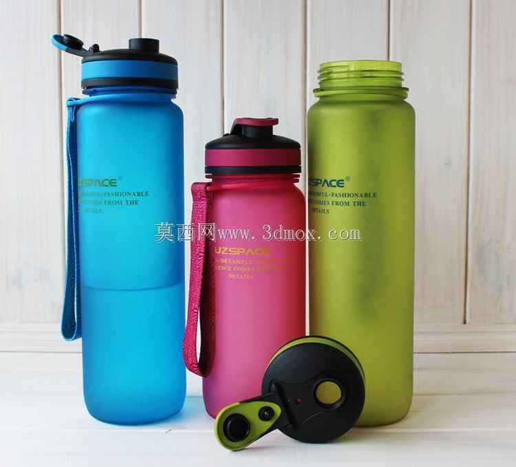 UZSPACE塑料运动水瓶(1000ml)TRITAN BPA无泄漏户外骑行