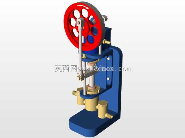 带沃克斯豪尔辅助泵的1缸立式蒸汽机
