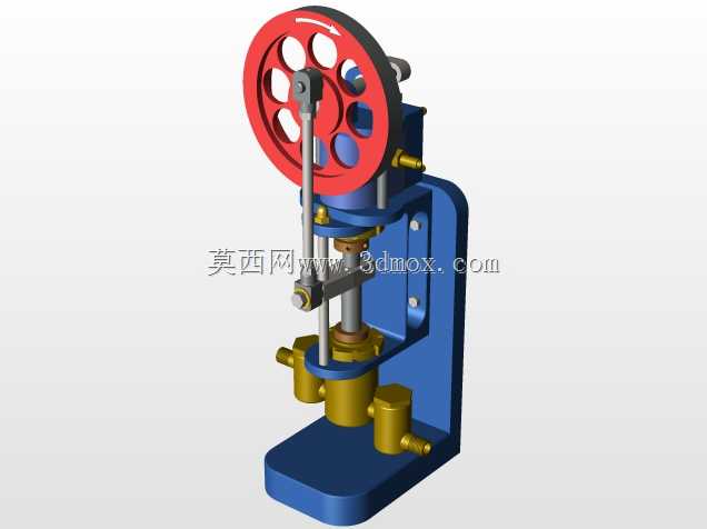 带沃克斯豪尔辅助泵的1缸立式蒸汽机