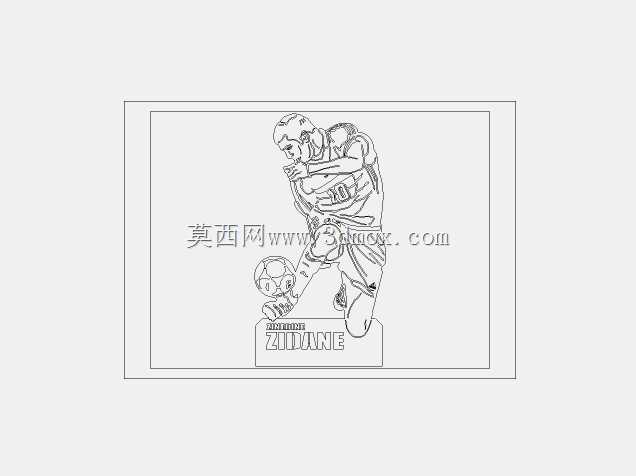 齐达内-钣金艺术品
