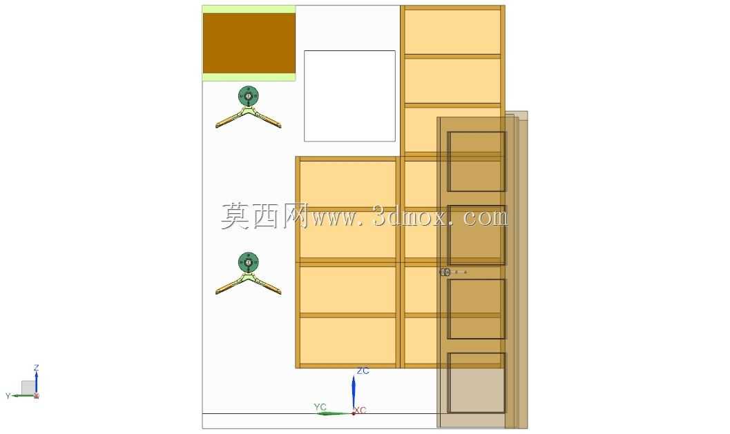 左一楼卧室更衣室,2.0 x 1.55(m)