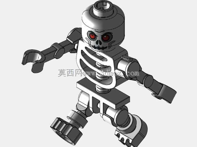 乐高城堡骷髅战迷你图黑白
