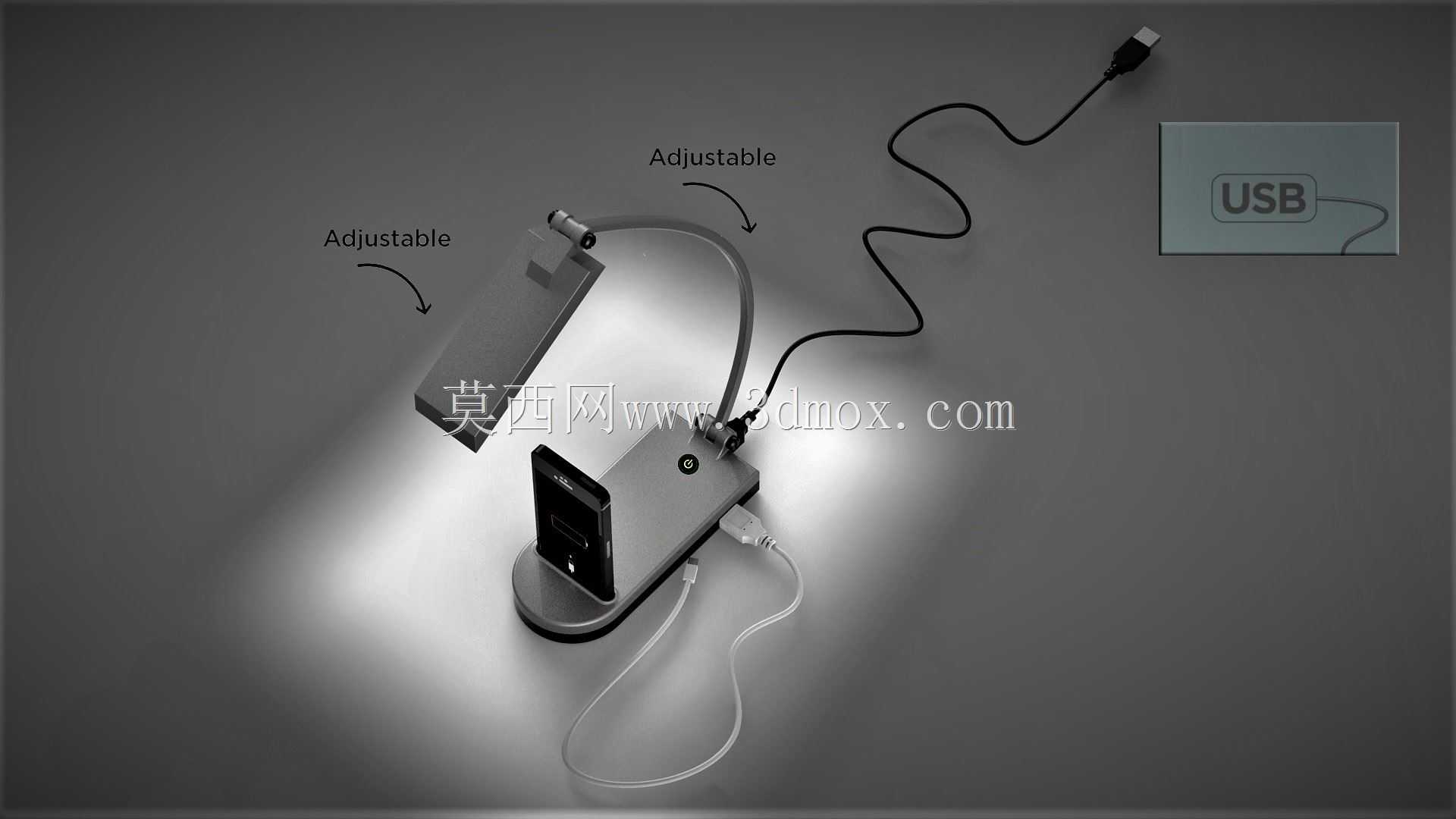 ��USB�ӿں͵绰����LED̨��