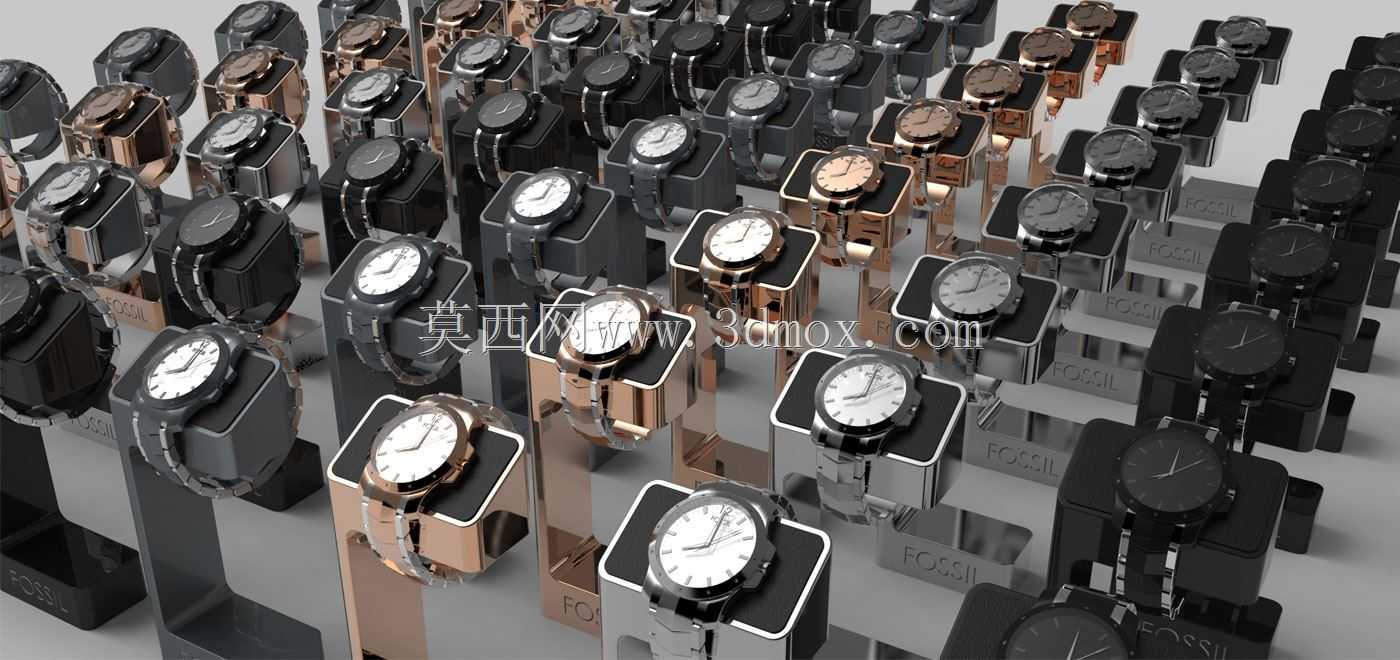 Concept Fossil Watch\u0026展台