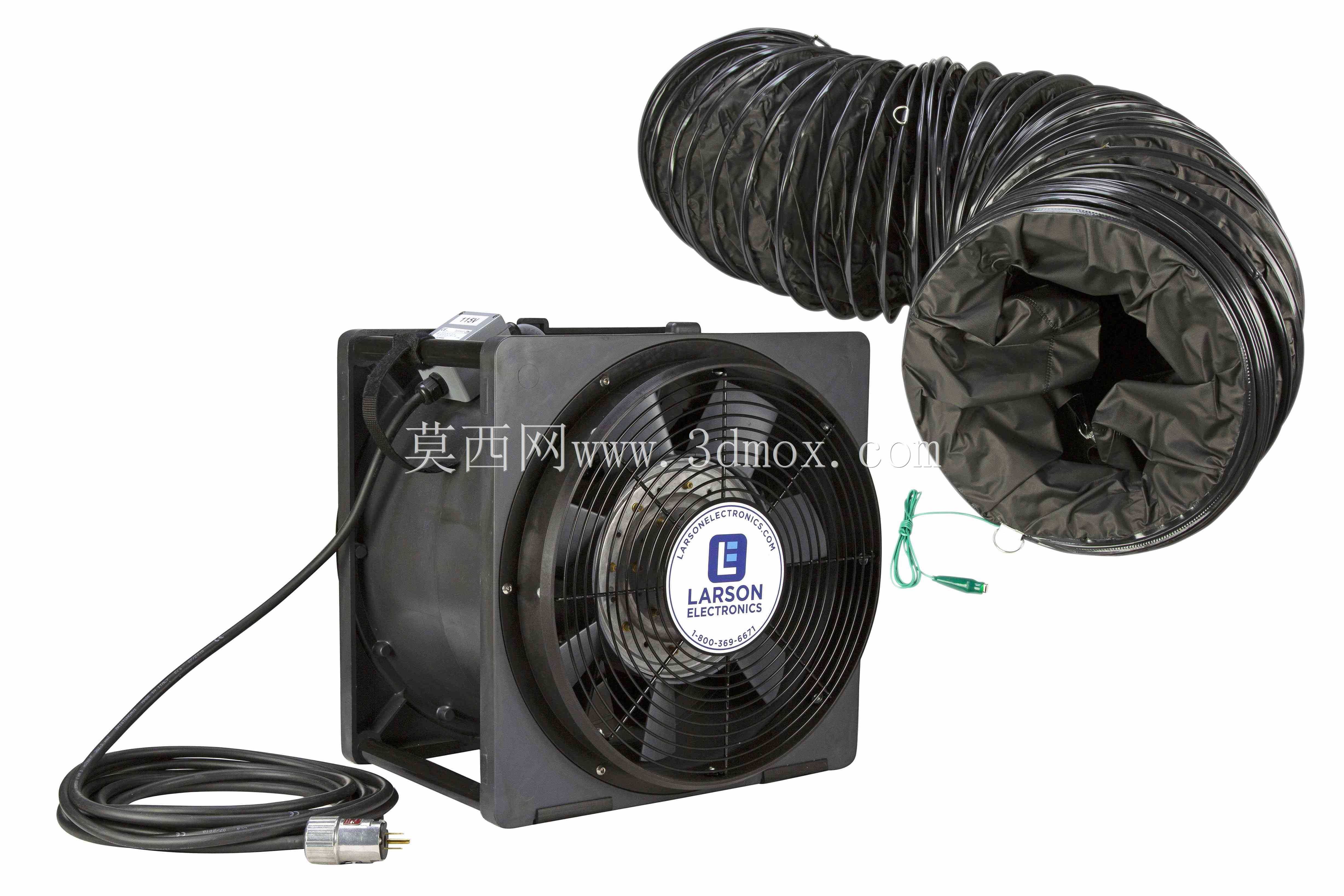 电动防爆鼓风机/通风机-4450 CFM-16\“-C1D1-50'16/3 SOOW带EPP线帽