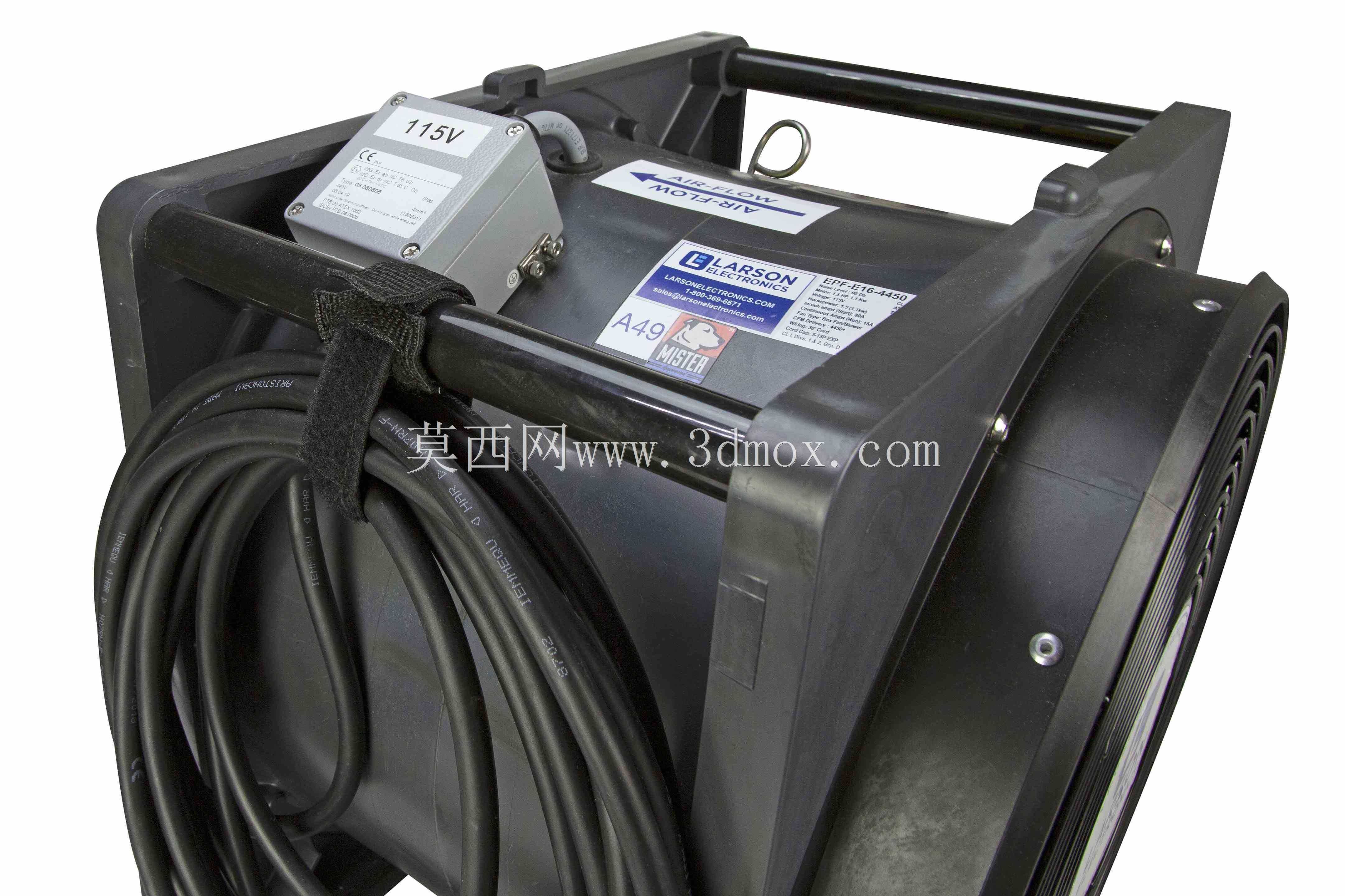 电动防爆鼓风机/通风机-4450 CFM-16\“-C1D1-50'16/3 SOOW带EPP线帽