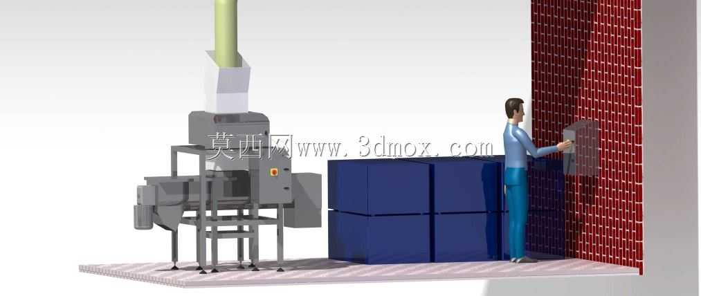 高架输送机结构+重力进料金属探测器