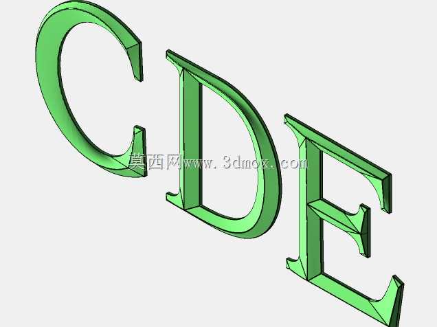 棱柱体字体示例